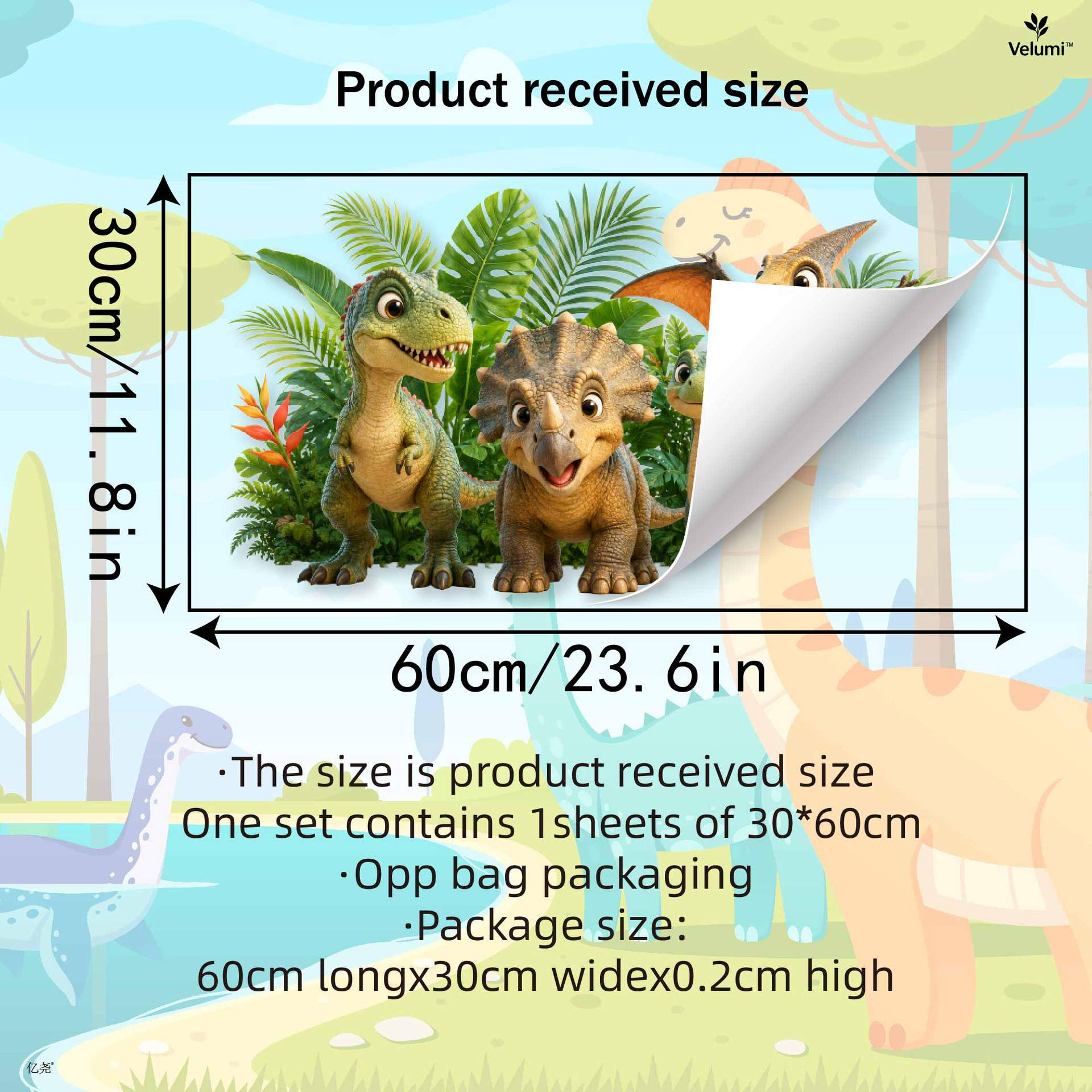 Cute 3D Dinosaur Wall Stickers - Baby Nursery Wall Mural review and price